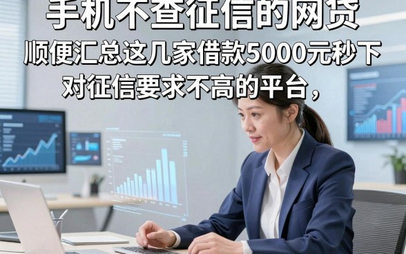 手机不查征信的网贷，顺便汇总这几家借款5000元秒下 对征信要求不高的平台