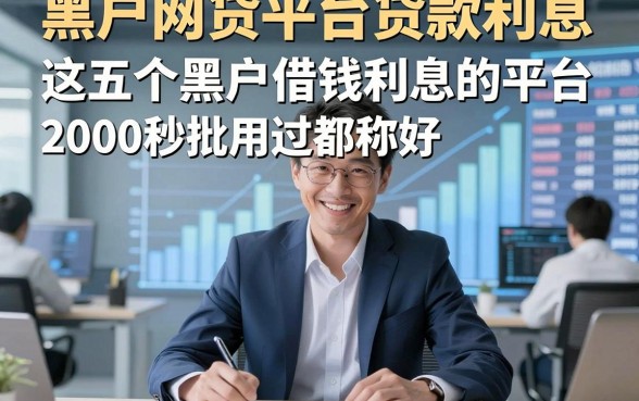 黑户网贷平台贷款利息，这五个黑户借钱利息的平台2000秒批用过都称好