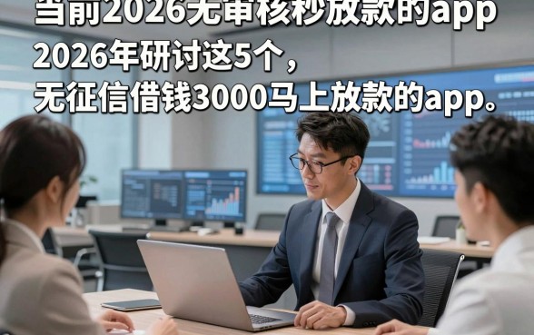 当前2026无审核秒放款的app，2026年研讨这5个无视征信借钱3000马上放款的app