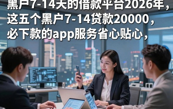 黑户7-14天的借款平台2026年，这五个黑户7-14贷款20000必下款的app服务省心贴心