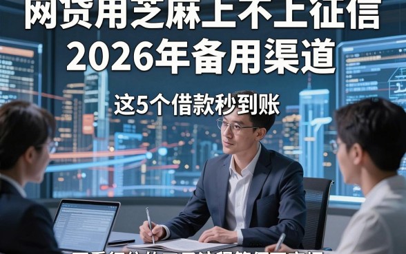 网贷用芝麻上不上征信2026年备用渠道，这5个借款秒到账不看征信的口子流程简便不麻烦
