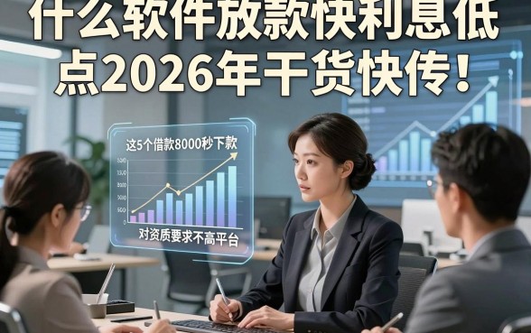 什么软件放款快利息低点2026年干货快传！揭示这5个借款8000秒下款对资质要求不高平台