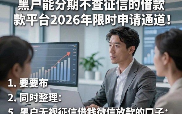 黑户能分期不查征信的借款平台2026年限时申请通道！同时整理5个黑户无视征信借钱微信放款的口子
