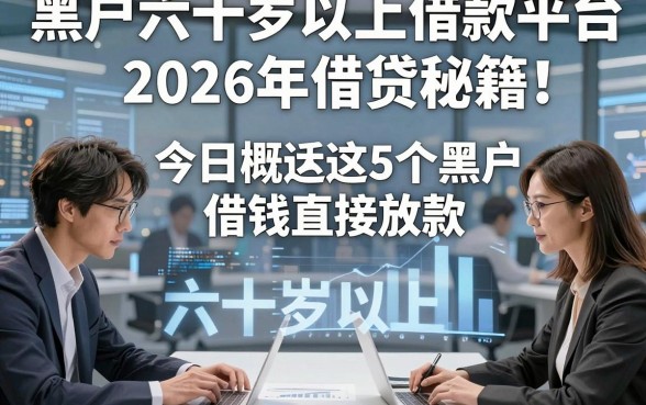 黑户六十岁以上借款平台2026年借贷秘籍！今日概括这5个黑户六十岁以上借钱直接放款的app