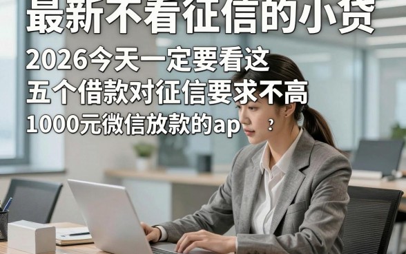 最新不看征信的小贷，2026今天一定要看这五个借款对征信要求不高1000元微信放款的app