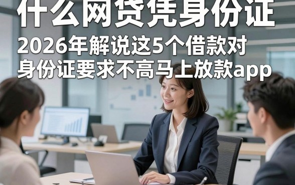什么网贷凭身份证，2026年解说这5个借款对身份证要求不高马上放款app