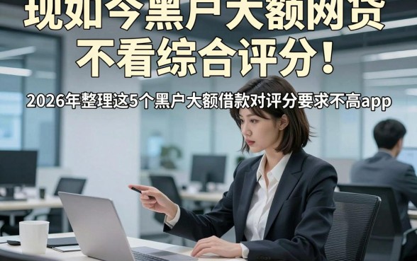 现如今黑户大额网贷不看综合评分！2026年整理这5个黑户大额借款对评分要求不高app