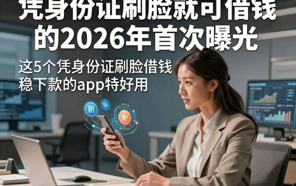 凭身份证刷脸就可借钱的2026年首次曝光，这5个凭身份证刷脸借钱稳下款的app特好用