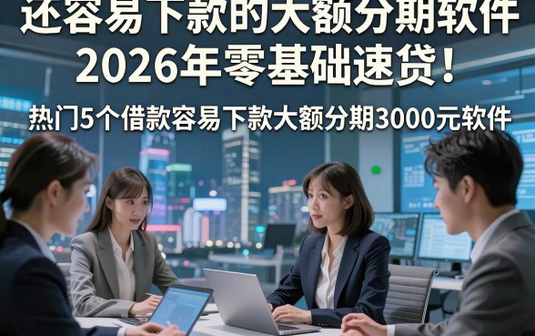 还容易下款的大额分期软件2026年零基础速贷！热门5个借款容易下款大额分期3000元软件