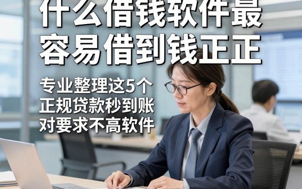 什么借钱软件最容易借到钱正规，专业整理这5个正规贷款秒到账对要求不高软件