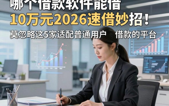 哪个借款软件能借10万元2026速借妙招！莫忽略这5家适配普通用户借款的平台