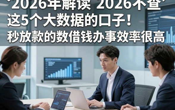2026年解读2026不查大数据的口子！这5个无视大数据借钱秒放款的口子办事效率很高