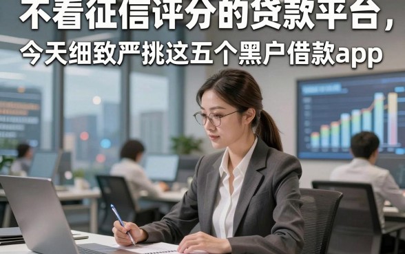 不看征信评分的贷款平台，今天细致严挑这五个黑户借款app！