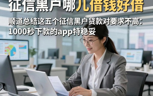 征信黑户哪儿借钱好借，顺道总结这五个征信黑户贷款对要求不高1000秒下款的app特稳妥