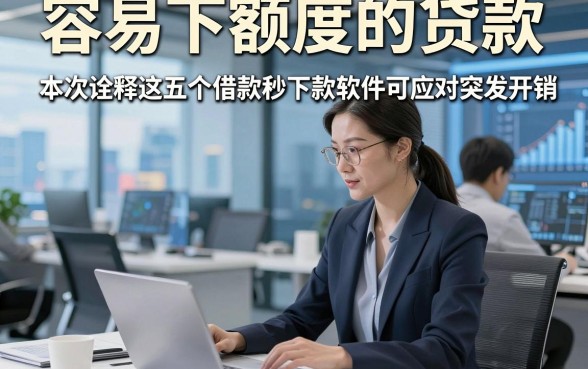 容易下额度的贷款，本次诠释这五个借款秒下款软件可应对突发开销
