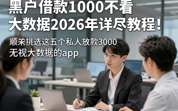黑户借款1000不看大数据2026年详尽教程！顺便挑选这五个私人放款3000无视大数据的app