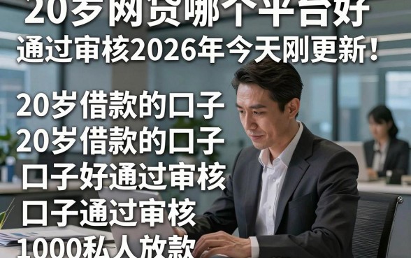 20岁网贷哪个平台好通过审核2026年今天刚更新！列举五个20岁借款的口子好通过审核1000私人放款