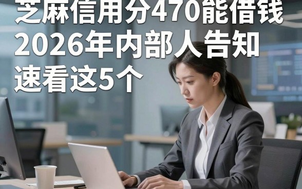 芝麻信用分470能借钱2026年内部人告知，速看这5个​芝麻信用分470能贷款的app