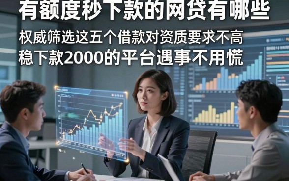 有额度秒下款的网贷有哪些，权威筛选这五个借款对资质要求不高稳下款2000的平台遇事不用慌
