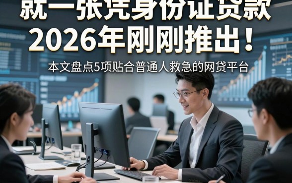 就一张凭身份证贷款2026年刚刚推出！本文盘点5项贴合普通人救急的网贷平台