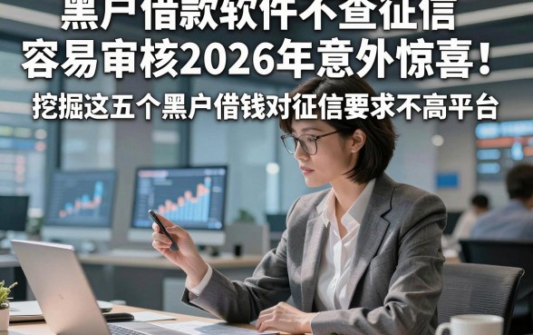 黑户借款软件不查征信容易审核2026年意外惊喜！挖掘这五个黑户借钱对征信要求不高平台