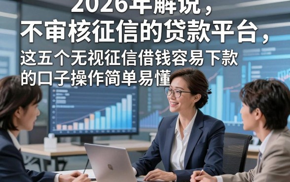 2026年解说​不审核征信的贷款平台，这五个无视征信借钱容易下款的口子操作简单易懂