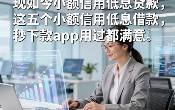 现如今小额信用低息贷款，这五个小额信用低息借款秒下款app用过都满意