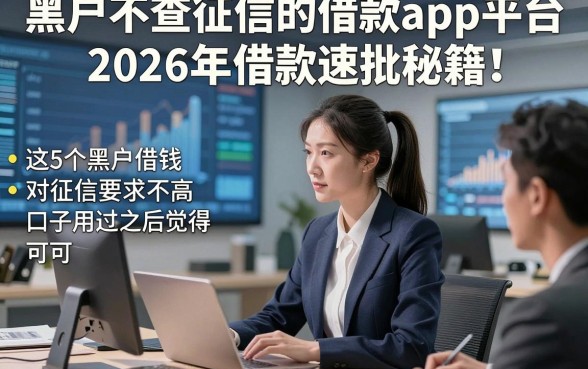 黑户不查征信的借款app平台2026年借款速批秘籍！这5个黑户借钱对征信要求不高口子用过之后觉得可