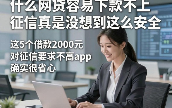 什么网贷容易下款不上征信真是没想到这么安全，这5个借款2000元对征信要求不高app确实很省心