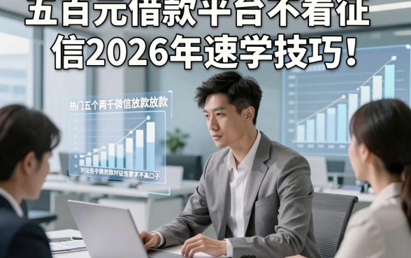 五百元借款平台不看征信2026年速学技巧！热门五个两千微信放款对征信要求不高口子