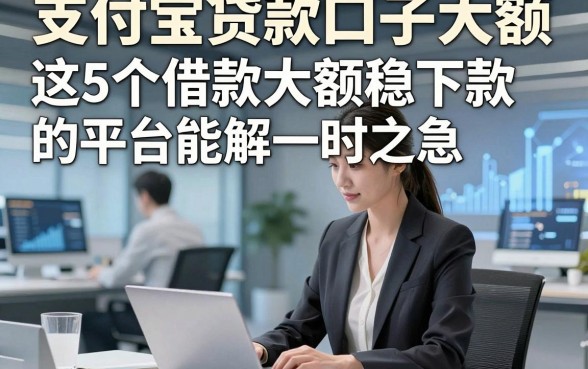 支付宝贷款口子大额，这5个借款大额稳下款的平台能解一时之急