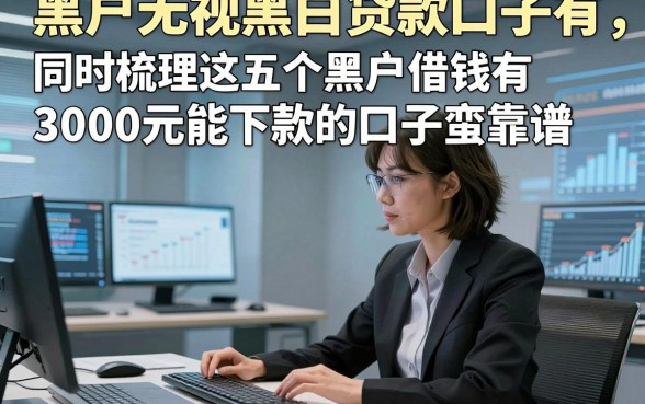 黑户无视黑白贷款口子有，同时梳理这五个黑户借钱有3000元能下款的口子蛮靠谱