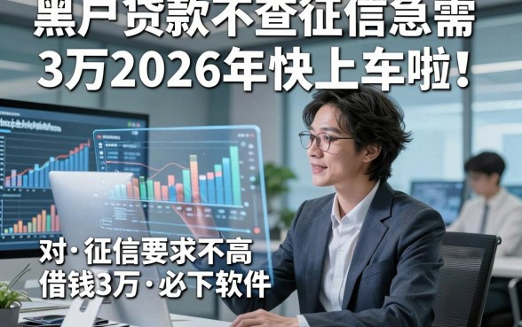 黑户贷款不查征信急需3万2026年快上车啦！深度概括这五个对征信要求不高借钱3万必下软件