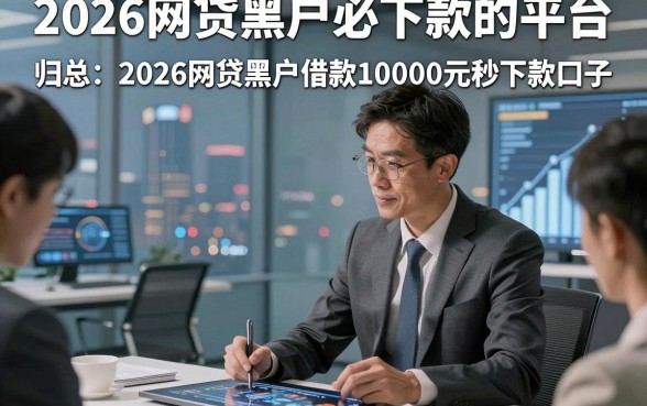 2026网贷黑户必下款的平台，归总​5个2026网贷黑户借款10000元秒下款口子