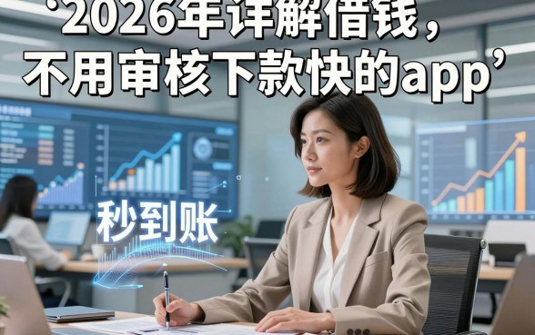 2026年详解借钱不用审核下款快的app，这五个贷款秒到账对审核要求不高的平台应急很方便