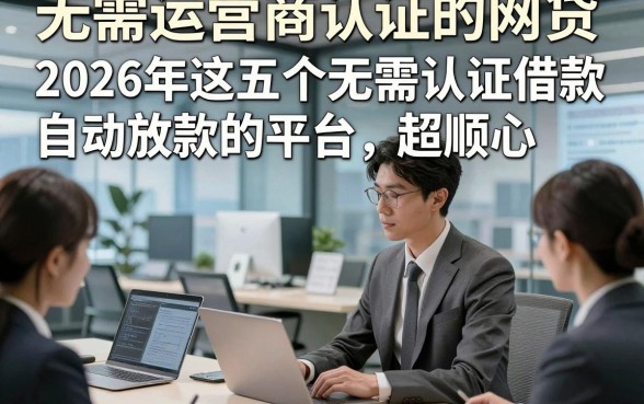 无需运营商认证的网贷，2026年这五个无需认证借款自动放款的平台超顺心