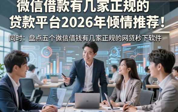 微信借款有几家正规的贷款平台2026年倾情推荐！同时盘点五个微信借钱有几家正规的网贷秒下软件