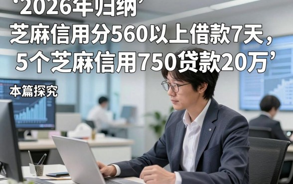 2026年归纳​芝麻信用分560以上借款7天，本篇探究5个芝麻信用750贷款20万