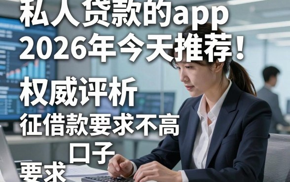 私人贷款的app2026年今天推荐！权威评析五个借款对征信要求不高口子