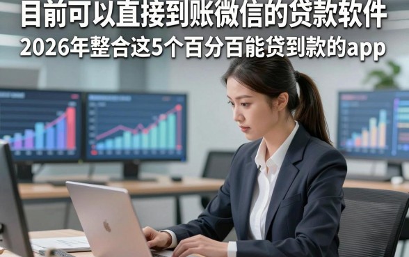 目前可以直接到账微信的贷款软件，2026年整合这5个百分百能贷到款的app
