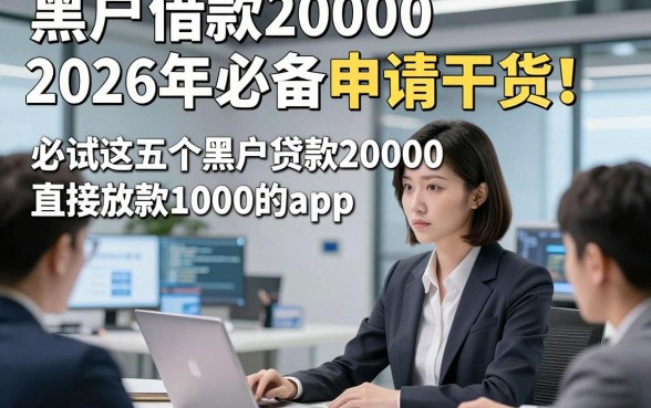 黑户借款200002026年必备申请干货！必试这五个黑户贷款20000直接放款1000的app