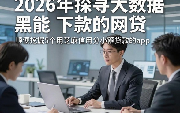2026年探寻大数据黑能下款的网贷，顺便挖掘5个用芝麻信用分小额贷款的app