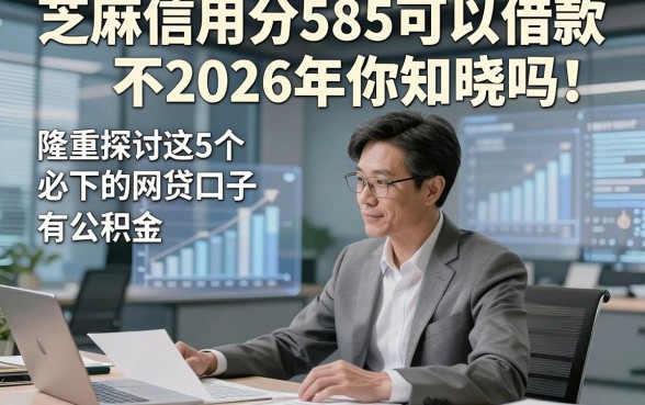 芝麻信用分585可以借款不2026年你知晓吗！隆重探讨这5个有公积金必下的网贷口子