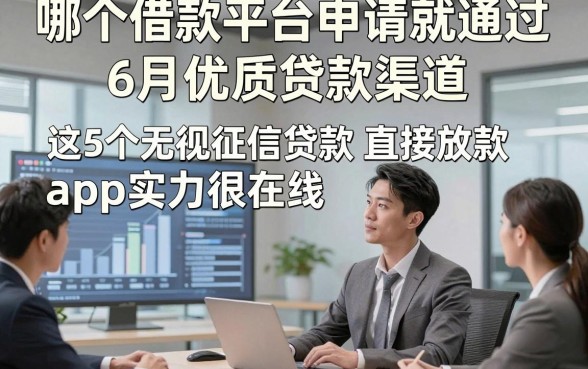 哪个借款平台申请就通过6月优质贷款渠道，这5个无视征信贷款直接放款app实力很在线