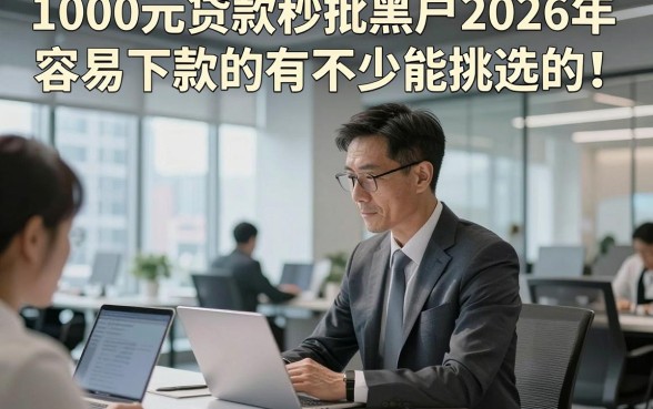 1000元贷款秒批黑户2026年容易下款的有不少能挑选的！，本文精心叙述这5个黑户借款平台！