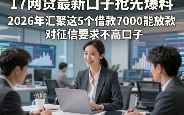 17网贷最新口子抢先爆料，2026年汇聚这5个借款7000能放款对征信要求不高口子
