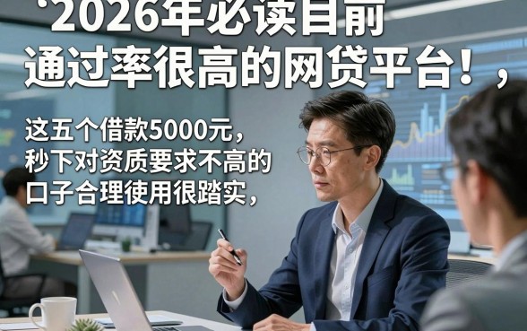 2026年必读目前通过率很高的网贷平台！这五个借款5000元秒下对资质要求不高的口子合理使用很踏实