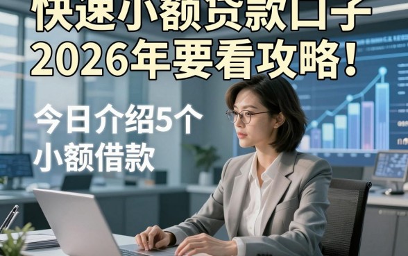 快速小额贷款口子2026年要看攻略！今日介绍这5个小额借款自动放款口子