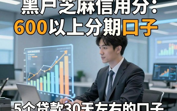 黑户芝麻信用分600以上分期口子，顺便展示5个贷款30天左右的口子