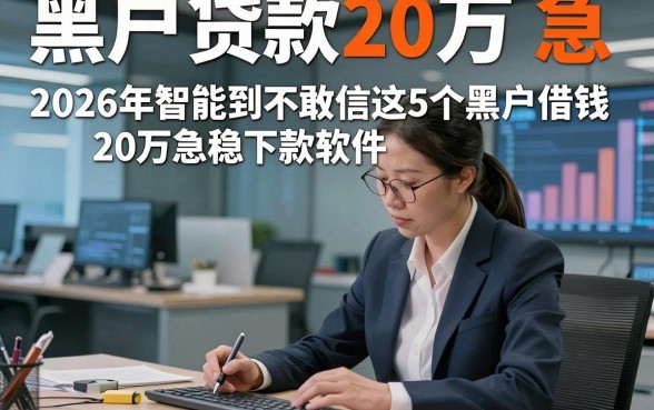 黑户贷款20万 急，2026年智能到不敢信这5个黑户借钱20万急稳下款软件